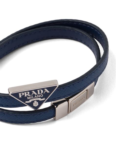 prada men's bracelet|prada men's leather bracelet.